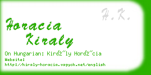horacia kiraly business card